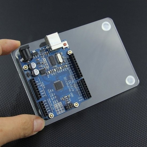 Imagen 3 de 4 de Plataforma Arduino Uno Universal Acrilico + Tornillo Itytarg
