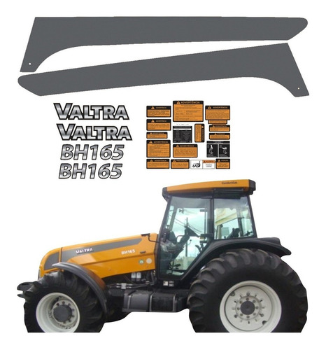 Adesivo Trator Valtra Bh165 Bh 165 Cor Padrão