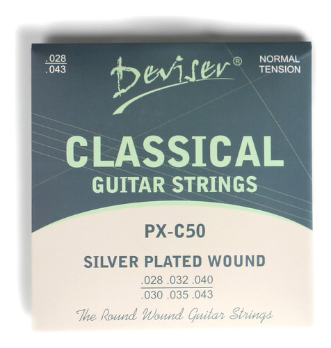 Cuerdas Deviser Guitarra Clásica Plata 1 Juego C50