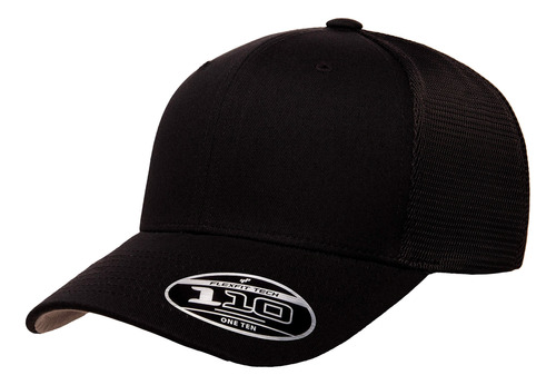 Flexfit Gorra De Malla Elastica Melange Para Hombre, Negro -