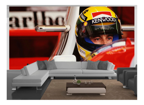 Papel De Parede Carro F1 Mclaren Mp 4/4 Senna 4m² Cxr133