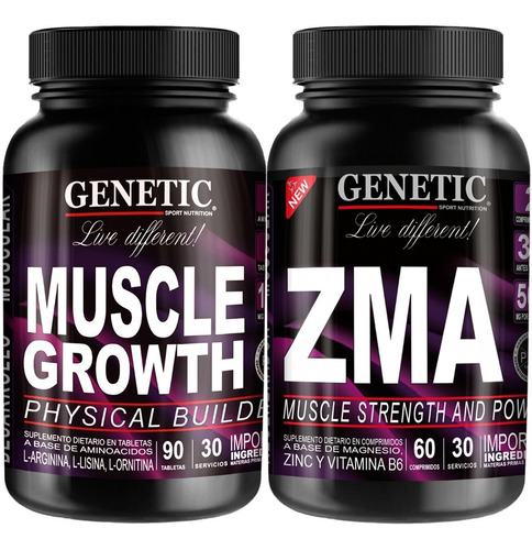Energía Fuerza Recuperación Aminos Muscle Growth Zma Genetic