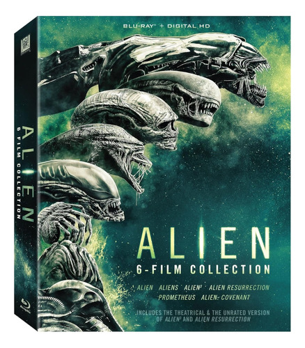 Alien Coleccion Completa  8xbd25 Latino + Extras