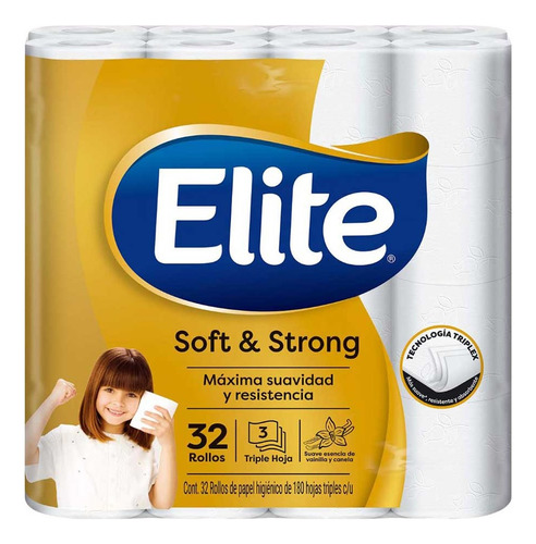 Papel Higienico Elite Triplex Con 32 Rollos