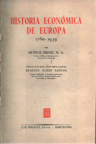 Historia Economica De Europa 1760 A 1939