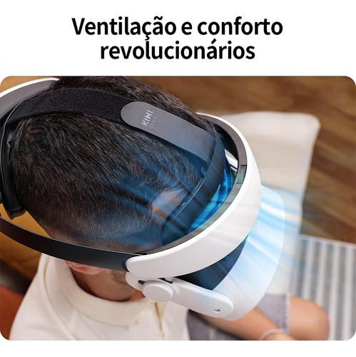 Kiwi Design H4 Boost Faixa Vr Com Bateria Para Quest 3/3s