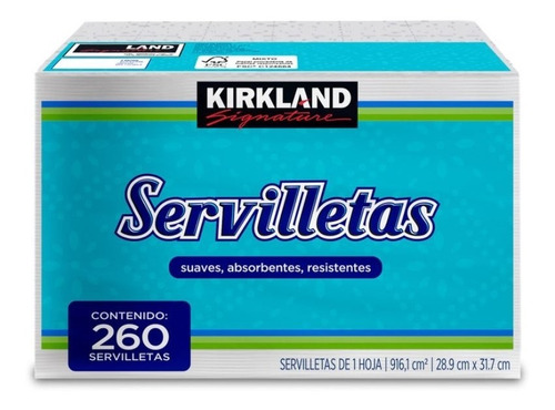 Servilletas  1040 Kirkland Signature 4 Pak 260 C/u Oferta