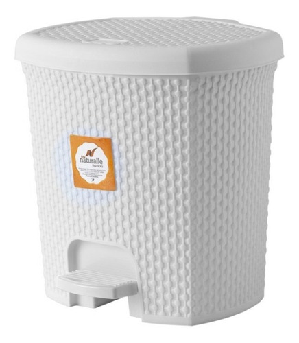 Papelera Tacho Recipiente Basura Residuos Simil Rattan 7.5lt