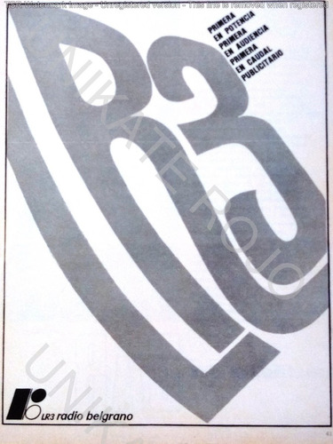 Antigua Publicidad Clipping Lr3 Radio Belgrano - Año 1969