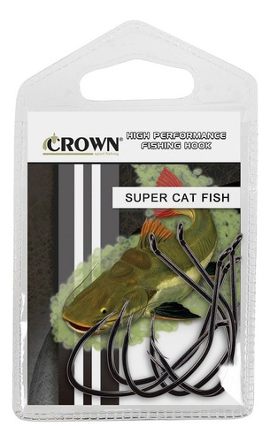 Anzol Super Cat Fish Black Crown Reforcado N° 4/0