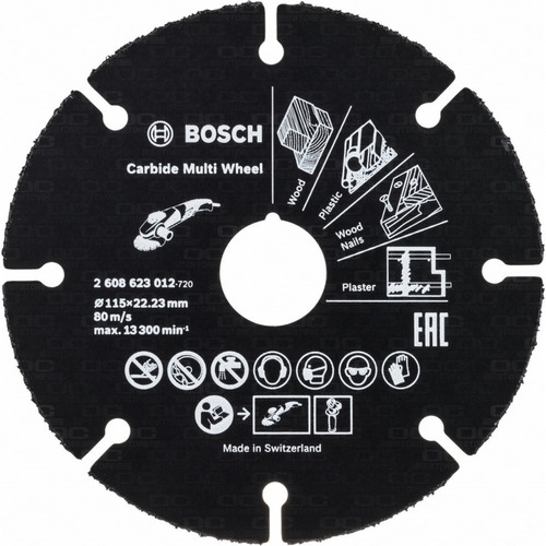 Disco Corte Multimaterial Bosch 115mm Madera Plastico Metal 