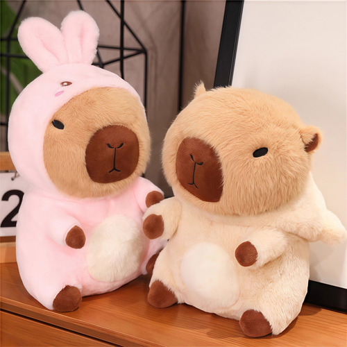 2 Muñecos De Carpincho De Peluche Y Bolsas De Almacenamiento