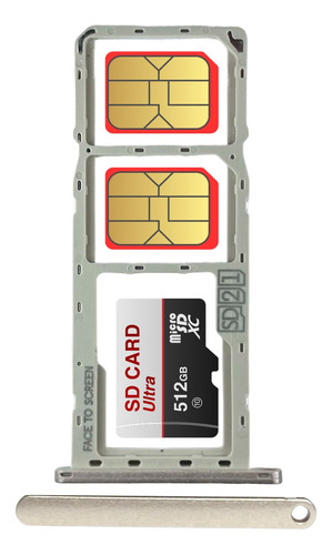 Bandeja Porta Sim Chip Card Compatible Moto G7 Play Dual Sim