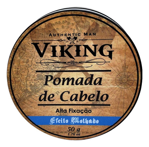 Pomada Modeladora Alta Fixação - Efeito Molhado 50g Viking