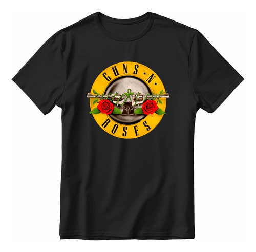 Remera Guns N´ Roses 100% Algodón Estampa Sistema Dtf Duplo