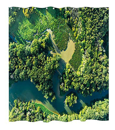 Overlook Nature Forest - Cortina De Ducha Con Vista Aérea De