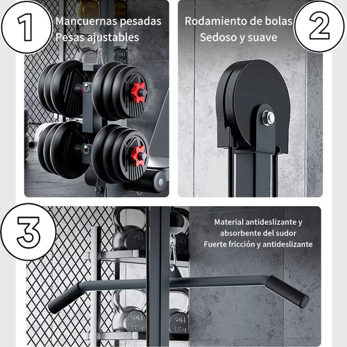 Banco Pesas Multiposiciones Plegable Ajustable Gym Ejercicio