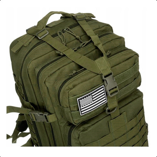 Mochila Tática Impermeável 50 Litros Cor Preto Black Patch Cor Verde Liso Desenho Do Tecido Escura V Camuflada