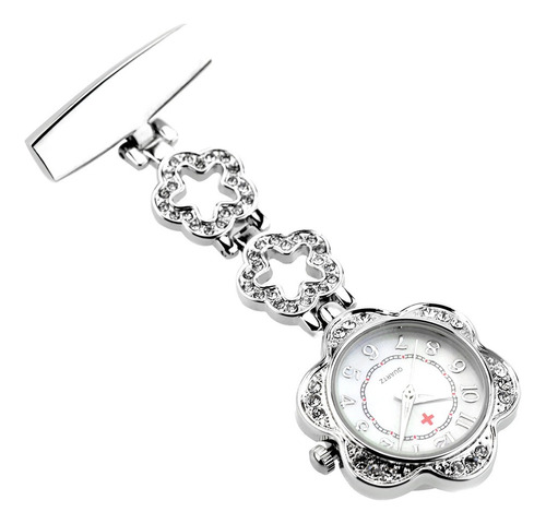 Colgante Lindo Cristal Flor Enfermera Broche Reloj De