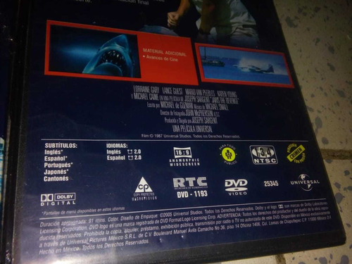 Tiburón 2, 3, Y 4 En Dvd Originales Con Doblaje En Español L (Usado)