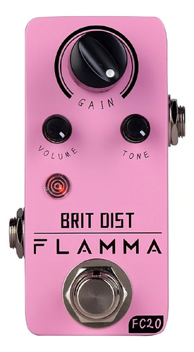 Pedal Mini Distorsion Britanica Para Guitarra Flamma Fc20