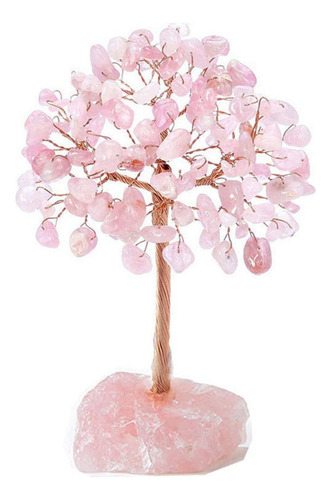 Árbol De Cristal De Cuarzo Rosa, Cristal Artificial Y Piedra