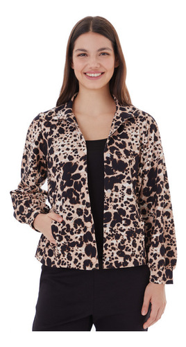 Campera Estampada Calce Recto Andromeda Mujer Asterisco