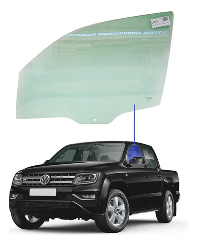 Vidro Vw Amarok Porta Dianteira 11/ 2/4 Portas Esquerdo