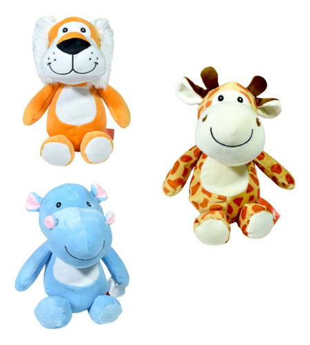 Animales De La Selva D´peluche 18 Cm Paquete De 20 Piezas 