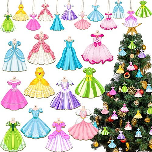 24 Piezas De Adornos Navideños De Princesa Están Deco...