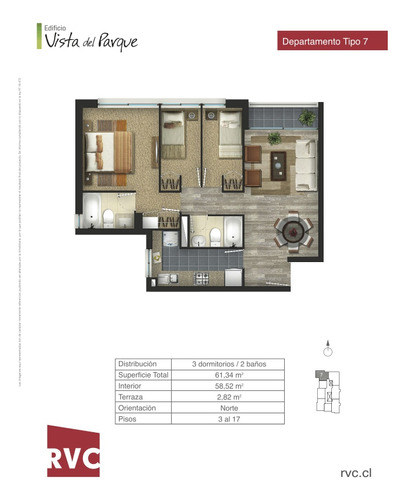 Departamento Santiago Centro 3d Y 2b 