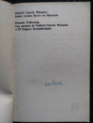 Isabel Viendo Llover En Macondo, García Márquez, Estuario 69 (Usado)