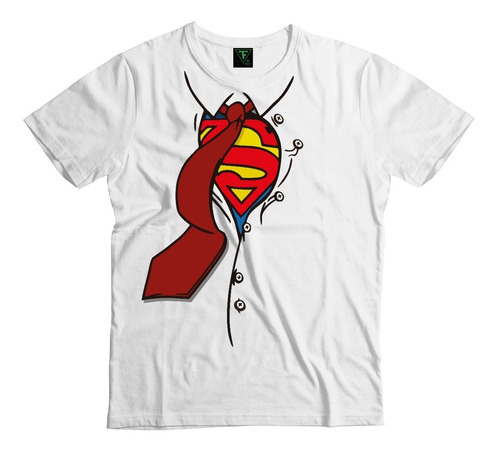 Polera Superman Camisa Superhéroe Niño Niña Algodón