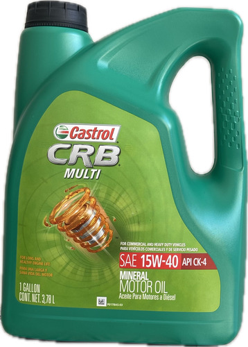 Aceite Motor Castrol Crb Multi 15w40 Ck-4 - 1 Galón