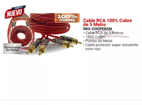 Cable Rca A Rca 1 Metro Audio Video Negro 6 Puntas Dvd