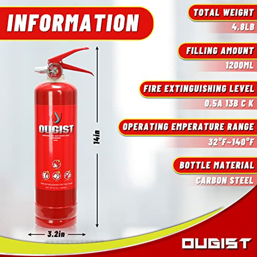 Extintores De Incendios Ougist Hogar De 1200 Ml Que Pue...