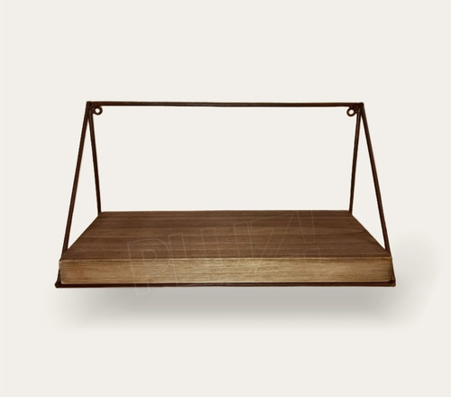 Estante Industrial Vintage 60cm Madera Y Hierro Óxido
