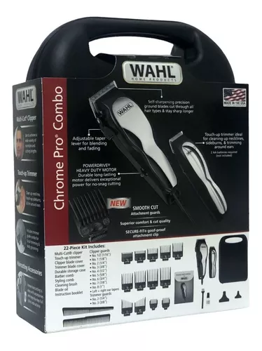 Maquina Wahl® Cortadora Y Terminadora Cabello Home Pro Combo Color  Plateado/negro