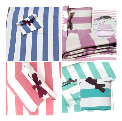 Lona Playera Grande + Bolsa Guardado C/ 4 Ojales P/estacas
