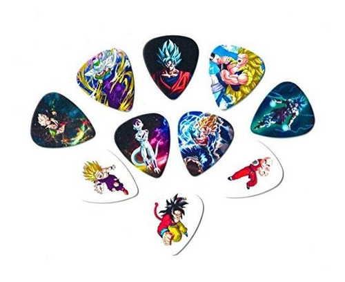 Dragon Ball Pua Para Guitarra 10 Mediana Perfecto Dbz 0.028