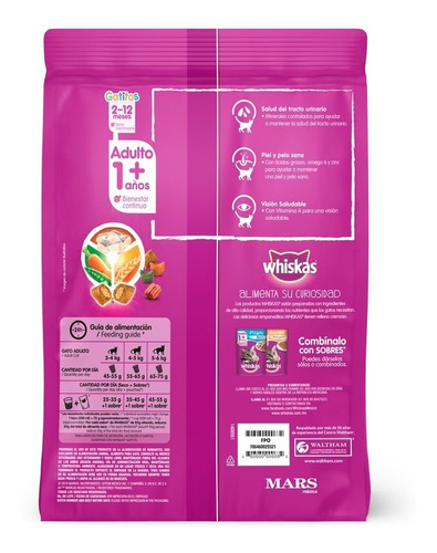 Comida Para Gatos Whiskas Adulto Pescado X 1,5 Kg