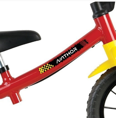Bicicleta Infantil Sem Pedal Balance Vermelha Nathor
