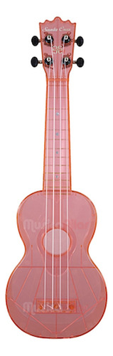 Ukelele Soprano Santa Cruz Linea Aqua Color Translucido