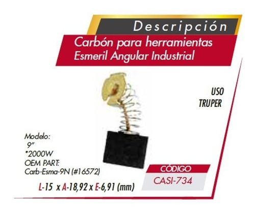 Carbon Esmeriladora Trupper Casi-734 