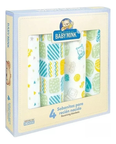 Set De 4 Sabanitas Baby Mink Recién Nacido Suaves De Algodón