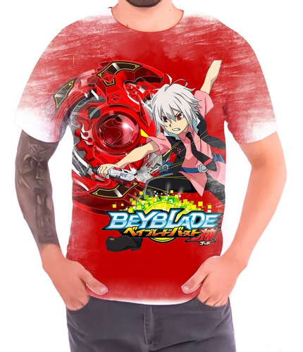 Camiseta Camisa Beyblade Burst Valt Aoi Desenhos Infantil 05