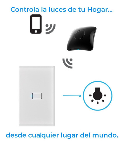 Apagador Inteligente 1 Botón Rf433 Mhz - Requiere Rm4 Pro