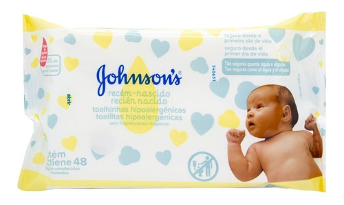 Johnson's Baby X3 Toallitas Húmedas Bebes Recién Nacidos 48u