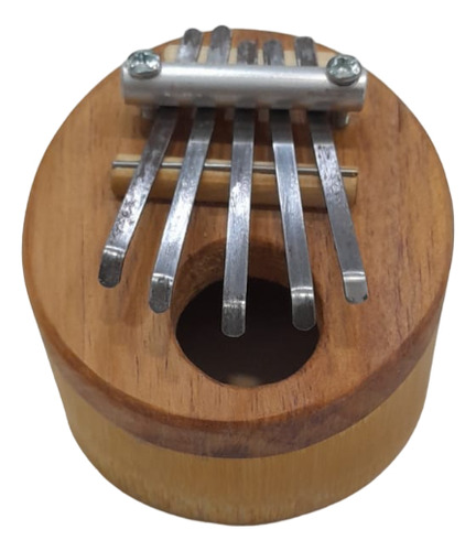 Instrumento De Madera Color Natural Kalimba 5 Notas