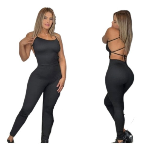 Enterizo Para Dama Elegante Espalda Abierta Ropa Mujer. Jb 